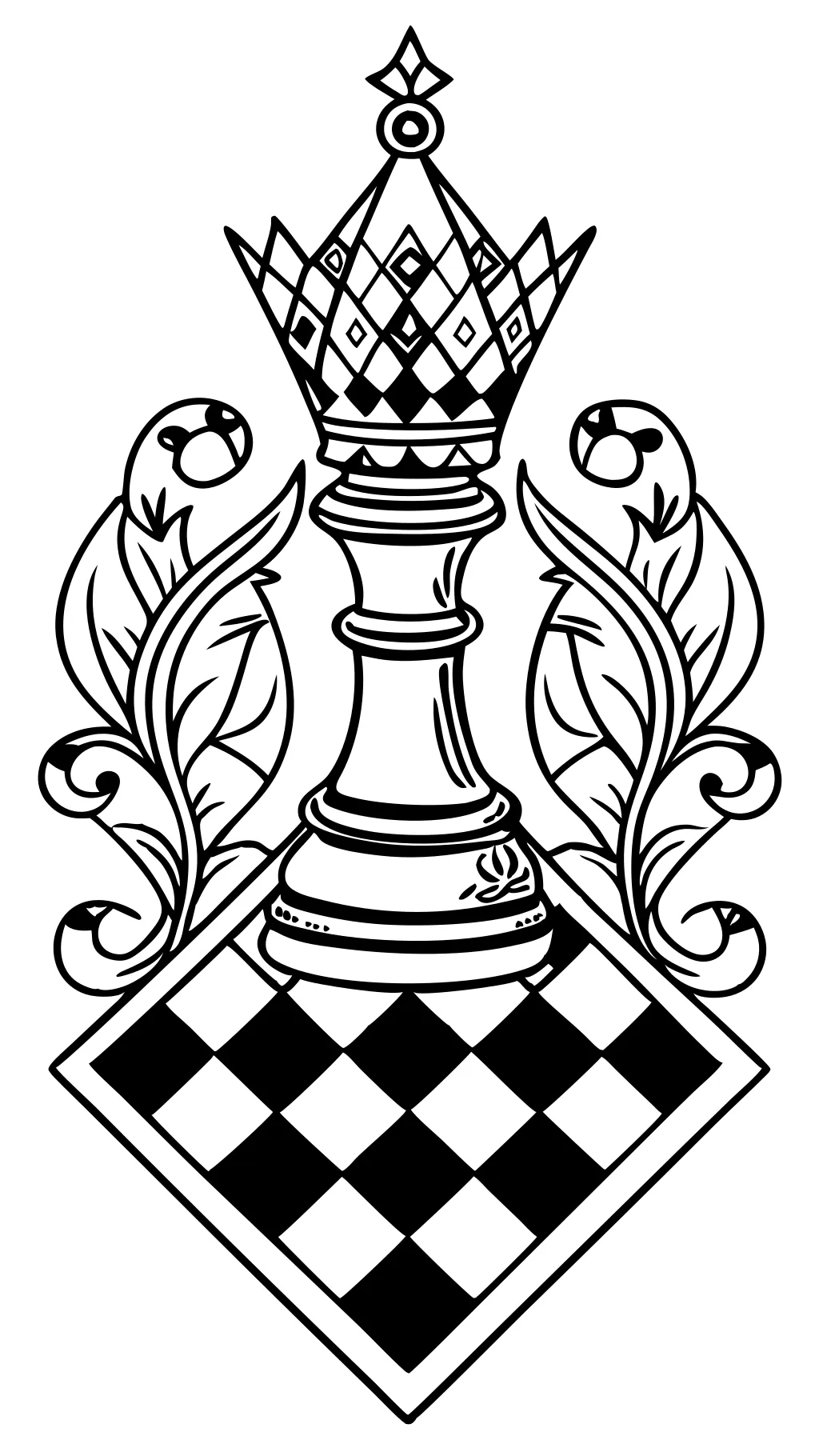 chess board coloring page